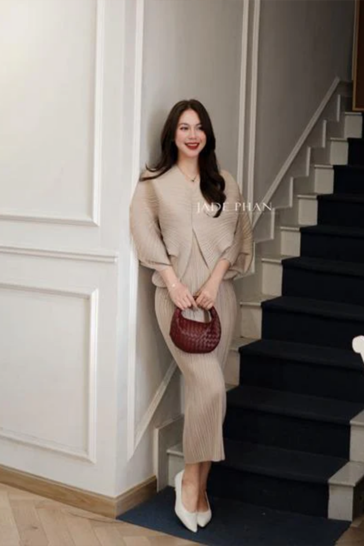 Váy xếp ly LIANA - Hồng