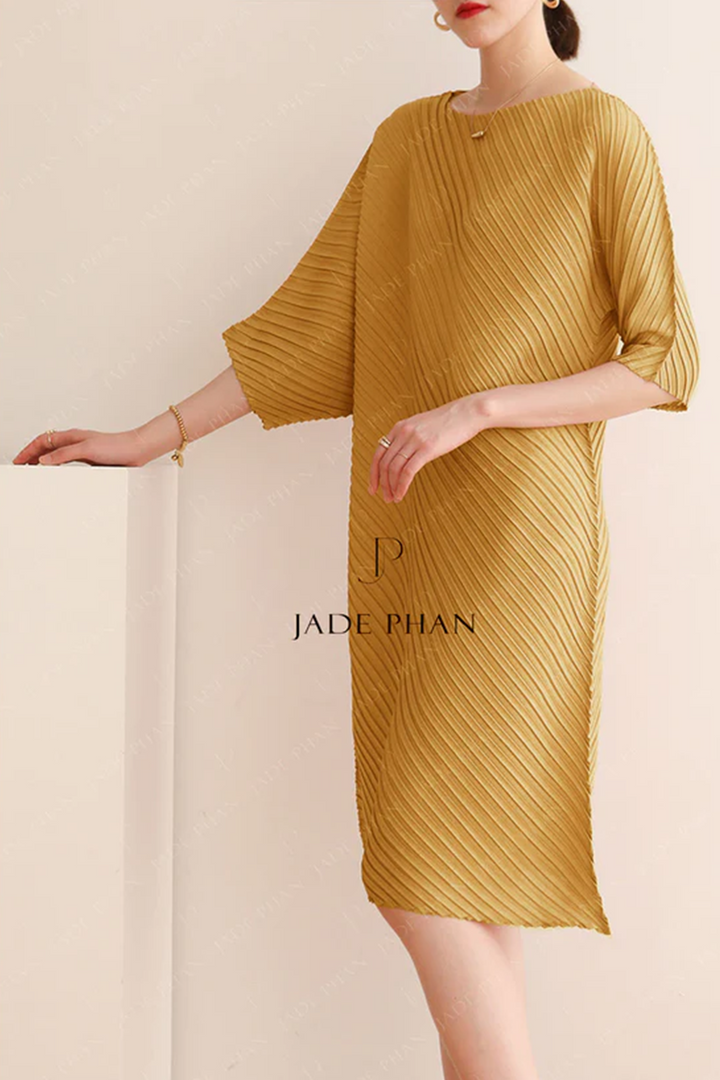 ESTHER ĐẦM Xếp Ly - Đen