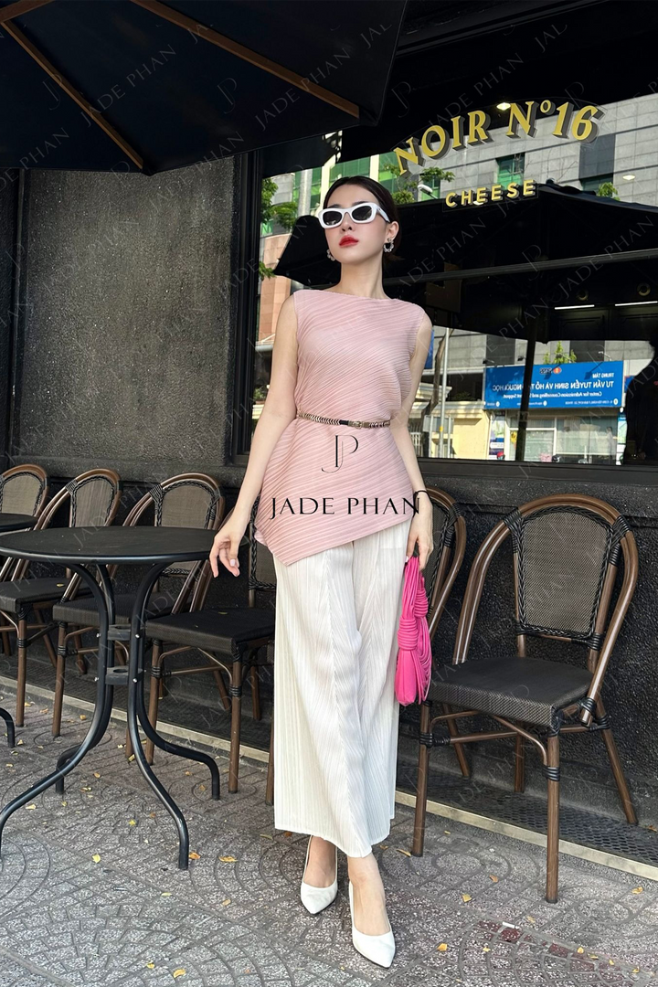 Set Léa Top & Katle Bottom/ Léa Hồng & Katle Trắng