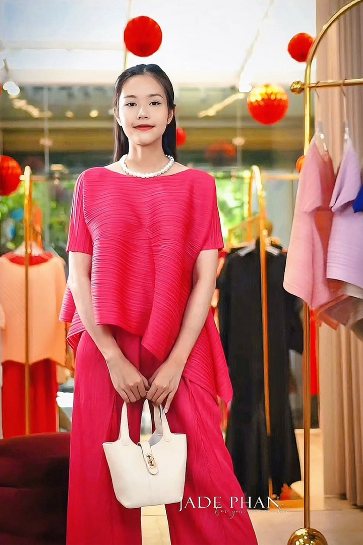 Set Katle Top & Katle Bottom/ Katle Set Hồng sen