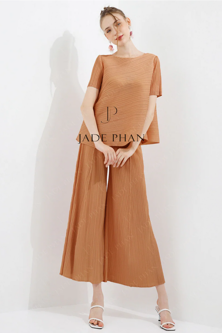 Set Jennie Top & Gerda Bottom/ Jennie Nâu sữa & Gerda Nâu sữa
