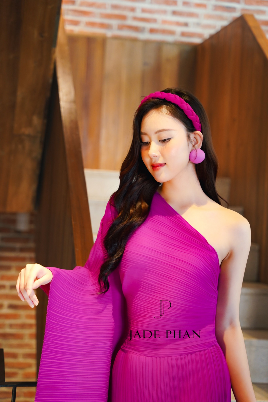 Váy Xếp Ly Athena - Tím sen 