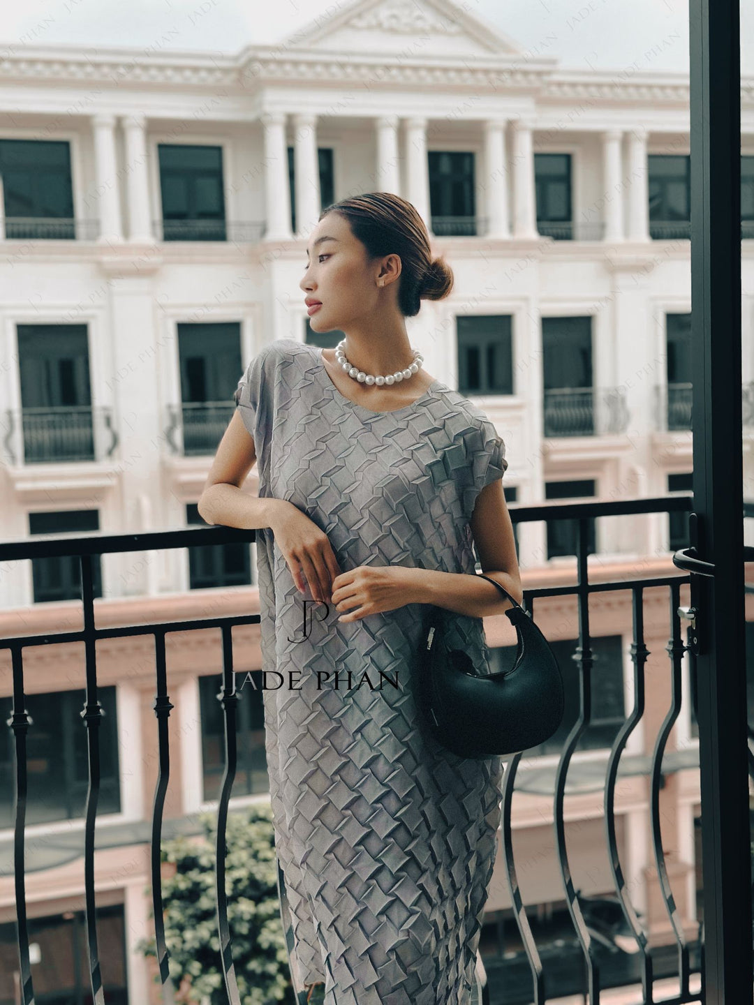 Váy Xếp Ly JOSEPHINE - Ghi