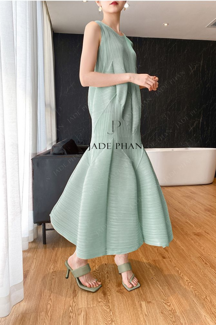 JEUNESSE Pleated Midi Dress - Váy Jeunesse