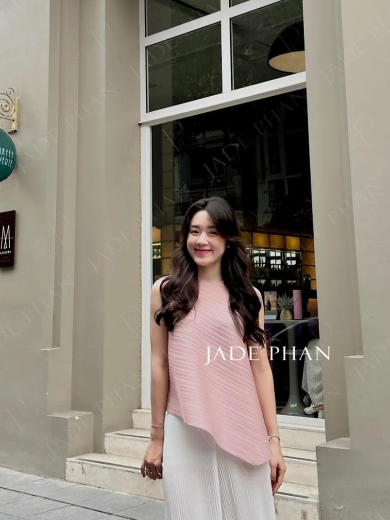 Set Léa Top & Katle Bottom/ Léa Hồng & Katle Trắng