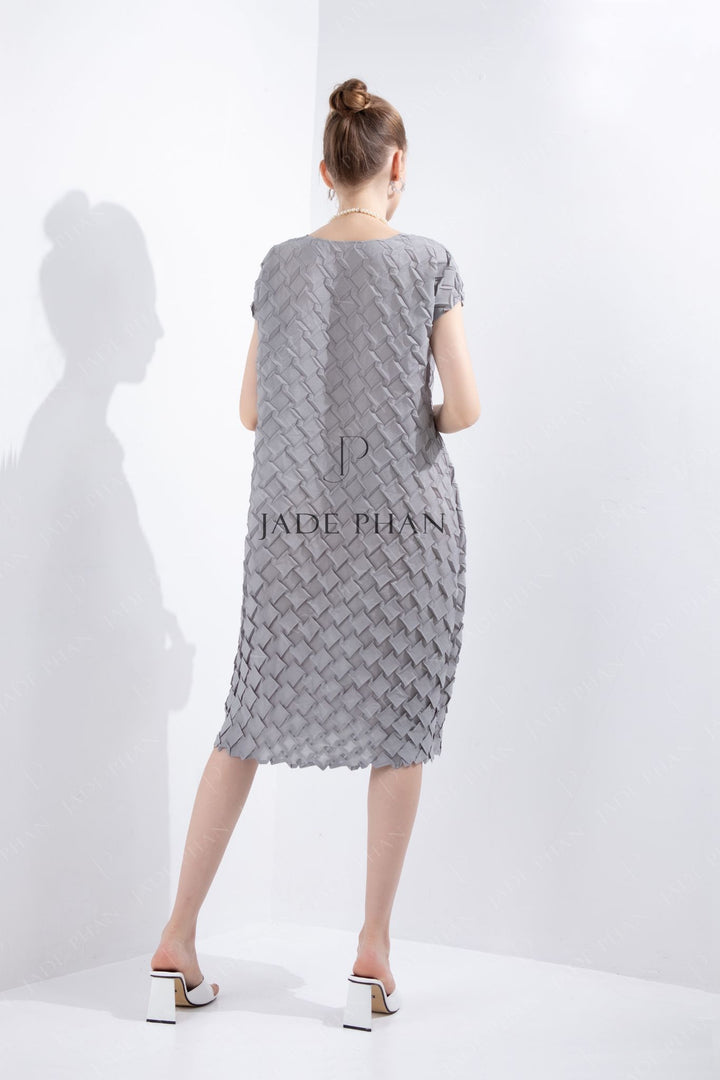 Váy Xếp Ly JOSEPHINE - Ghi