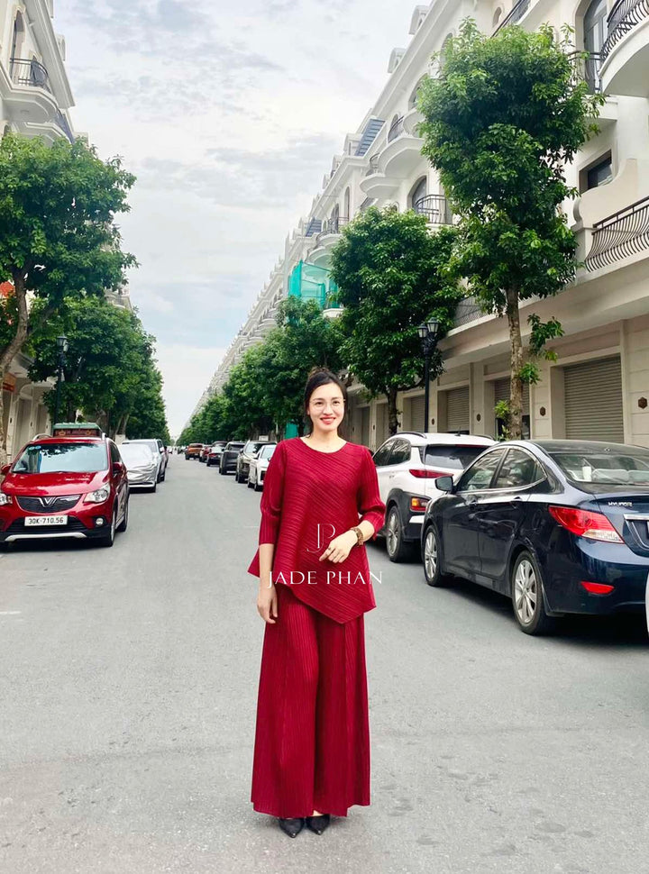 Set Gerda Top & Gerda Bottom/ Gerda Set Đỏ đô