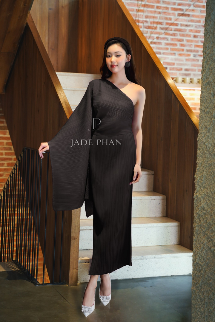 Váy Xếp Ly Athena - Tím sen 
