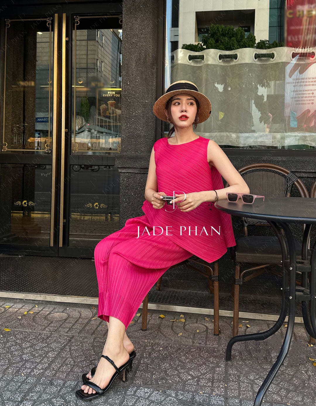 Set Léa Top & Daisy Pants/ Léa Hồng sen & Daisy Hồng sen