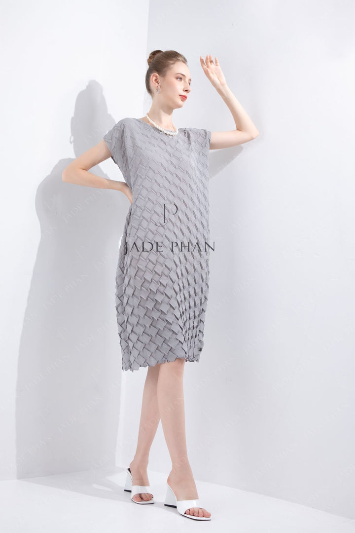 Váy Xếp Ly JOSEPHINE - Ghi