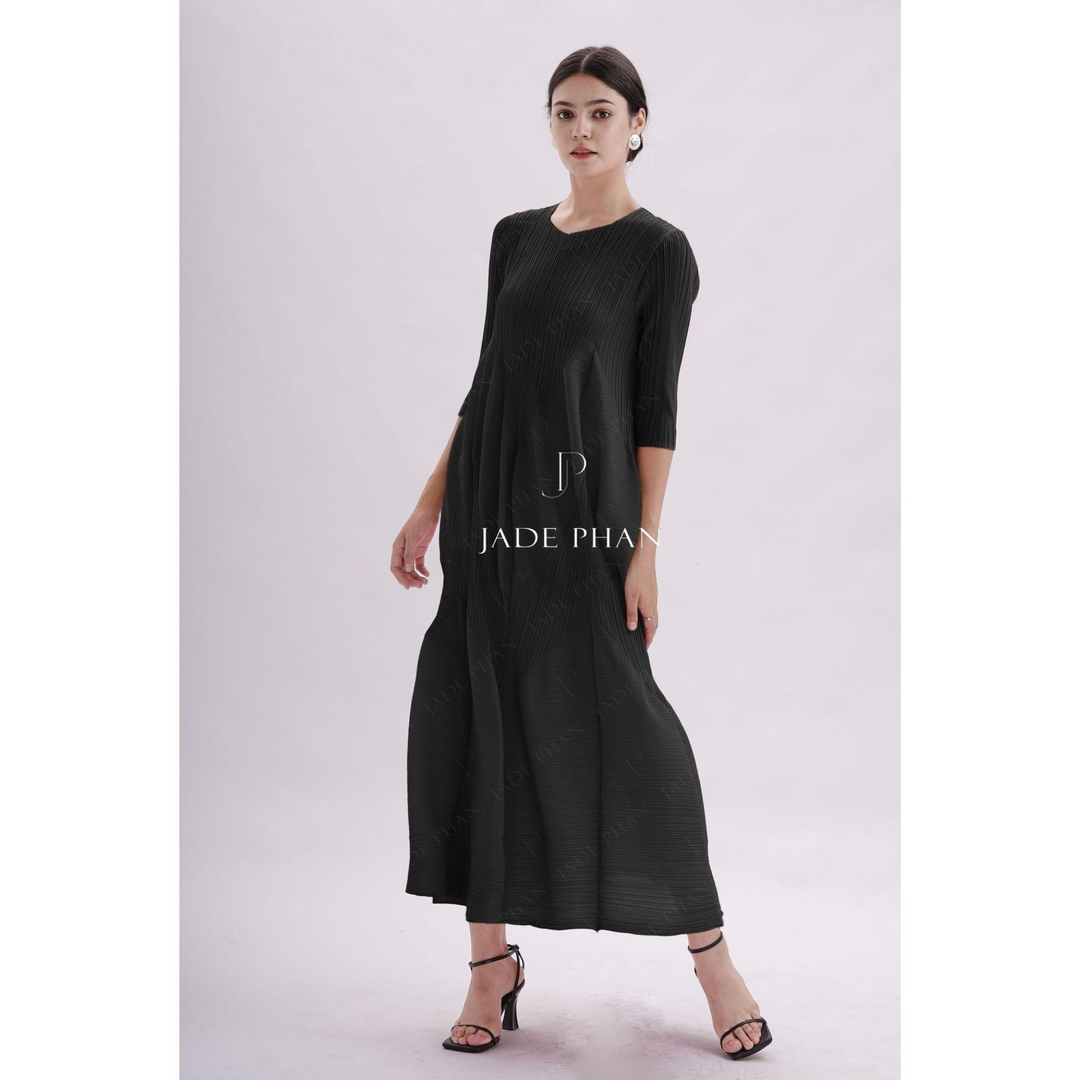 DORIS Pleated Midi Dress - Váy Doris