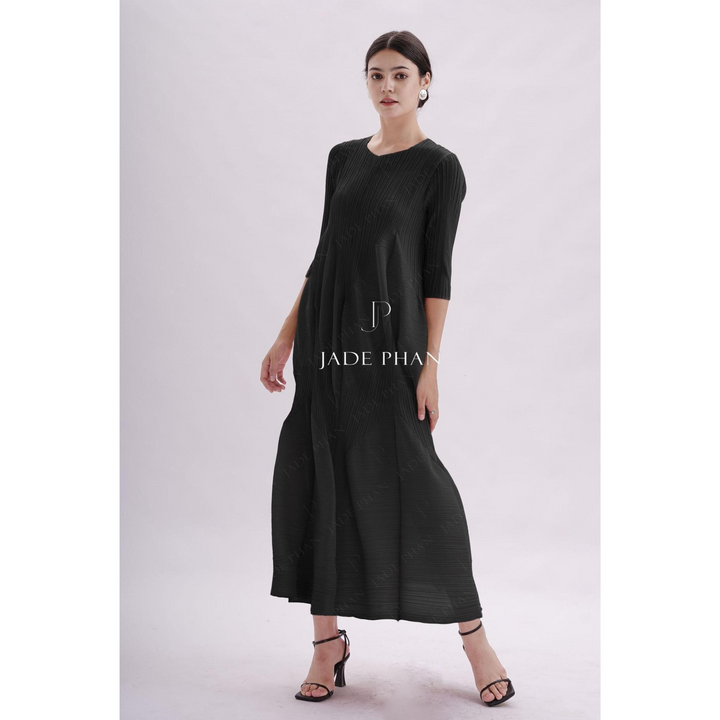 DORIS Pleated Midi Dress - Váy Doris