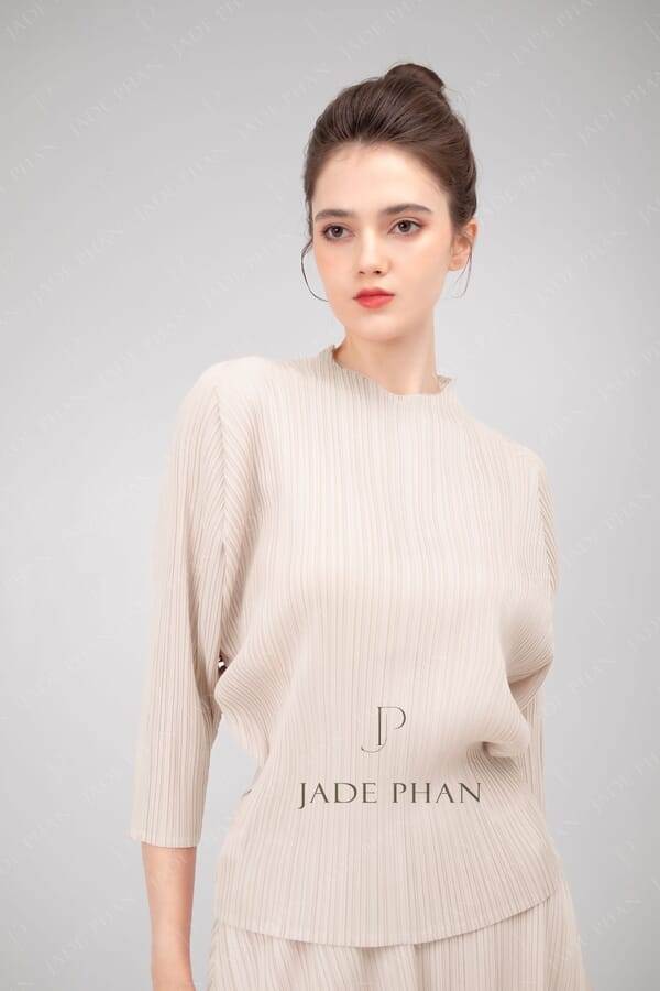 BERTHE PLEATED TOP - Áo Berthe