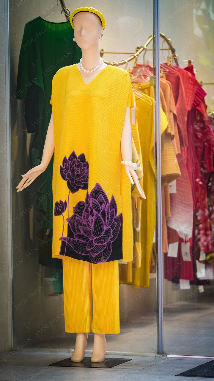LAGAN Pleated Set - Set Áo dài + Quần