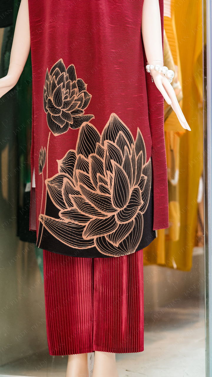 LAGAN Pleated Set - Set Áo dài + Quần