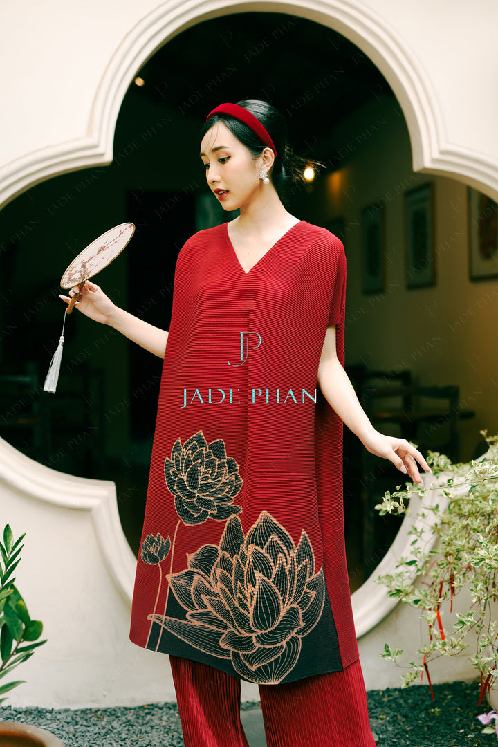 LAGAN Pleated Set - Set Áo dài + Quần