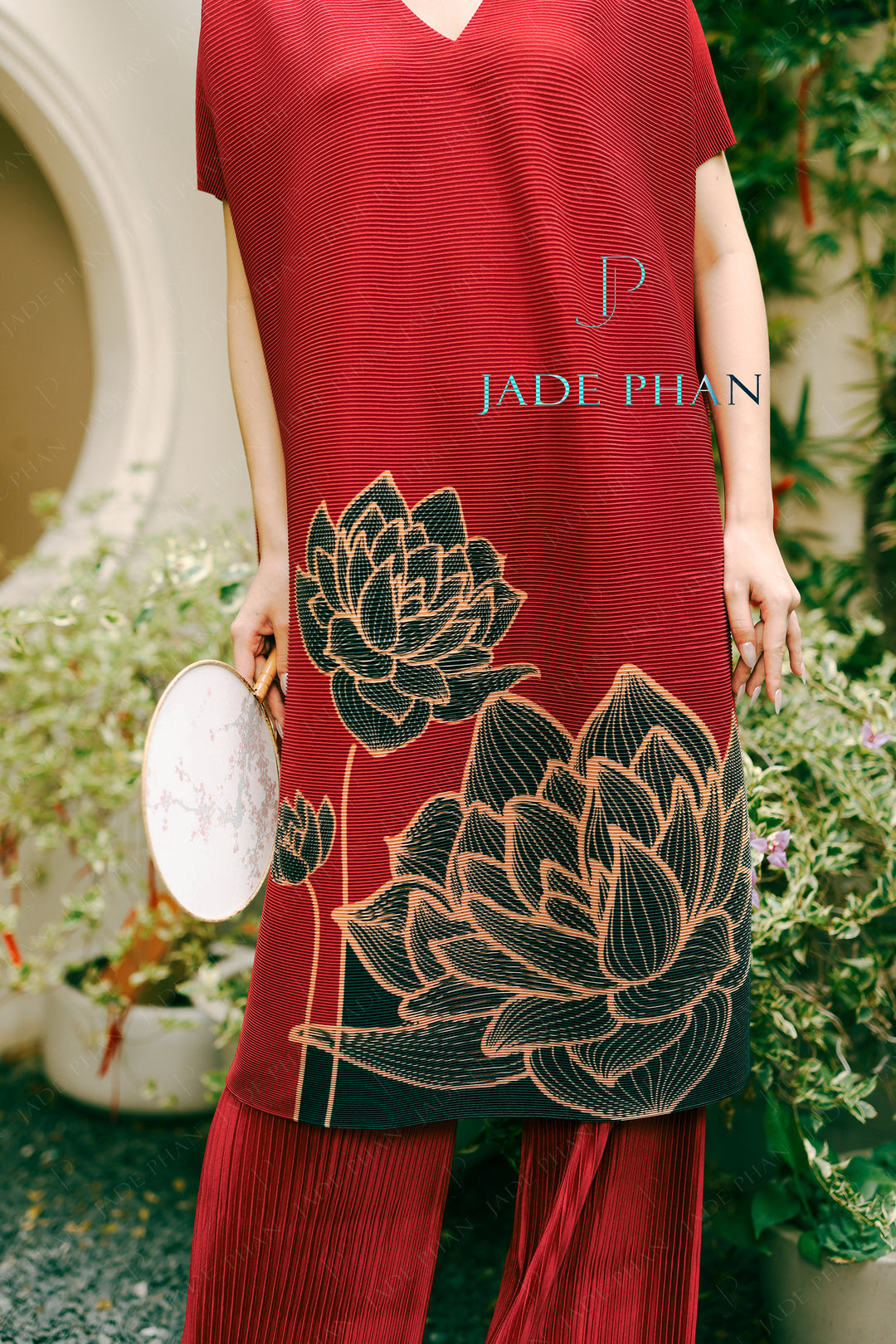 LAGAN Pleated Set - Set Áo dài + Quần