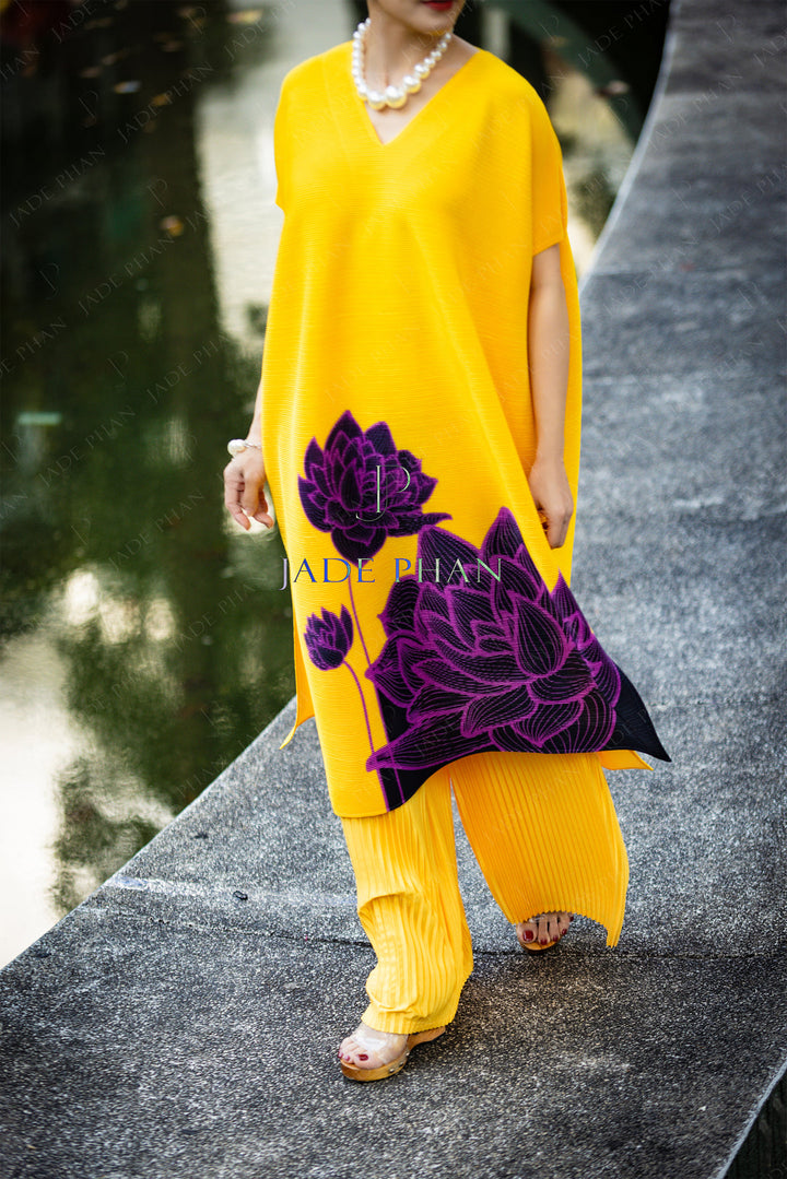 LAGAN Pleated Set - Set Áo dài + Quần