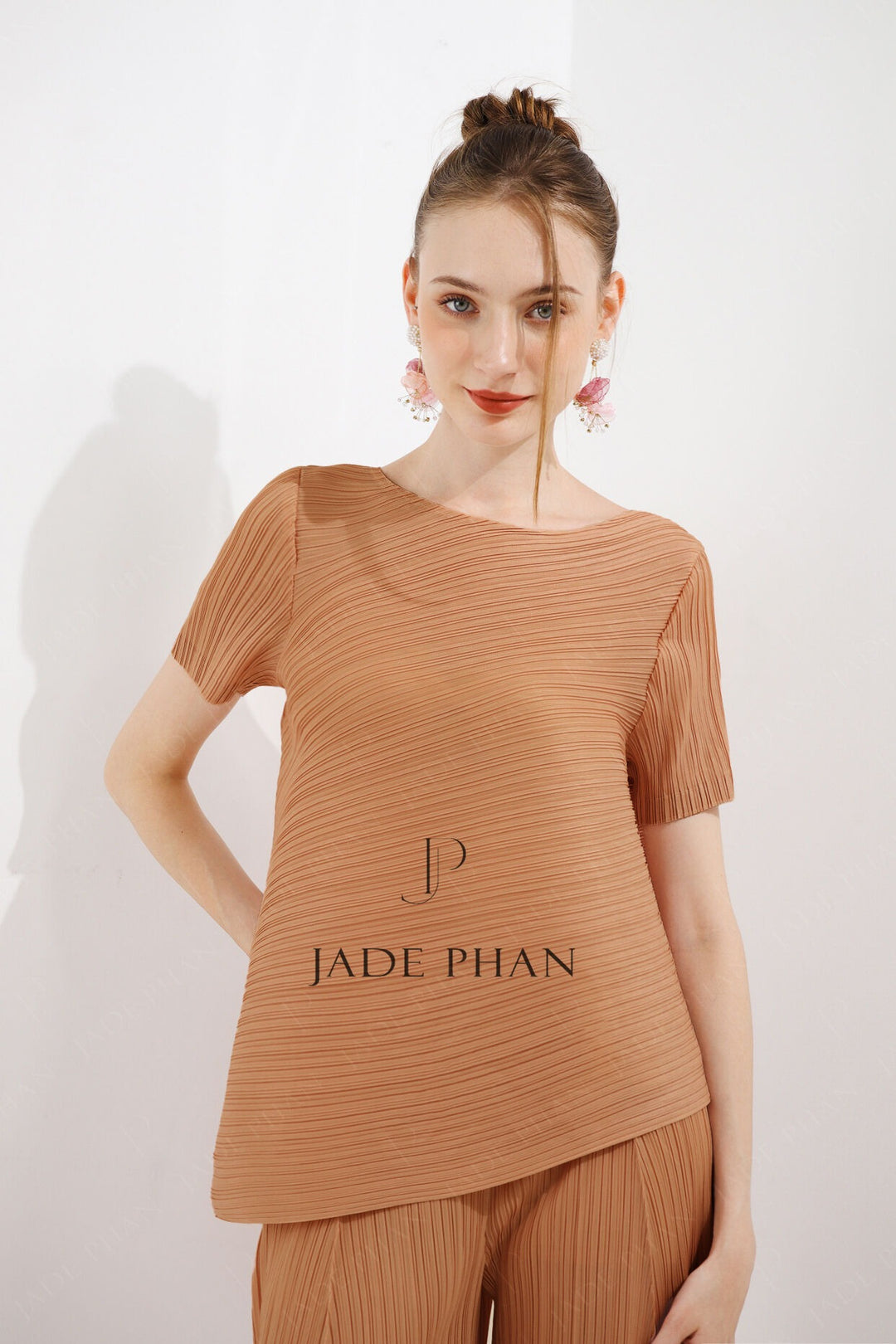 Set Jennie Top & Gerda Bottom/ Jennie Nâu sữa & Gerda Nâu sữa
