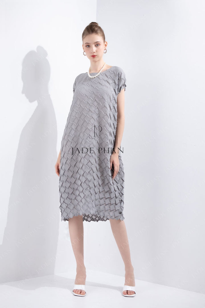 Váy Xếp Ly JOSEPHINE - Ghi