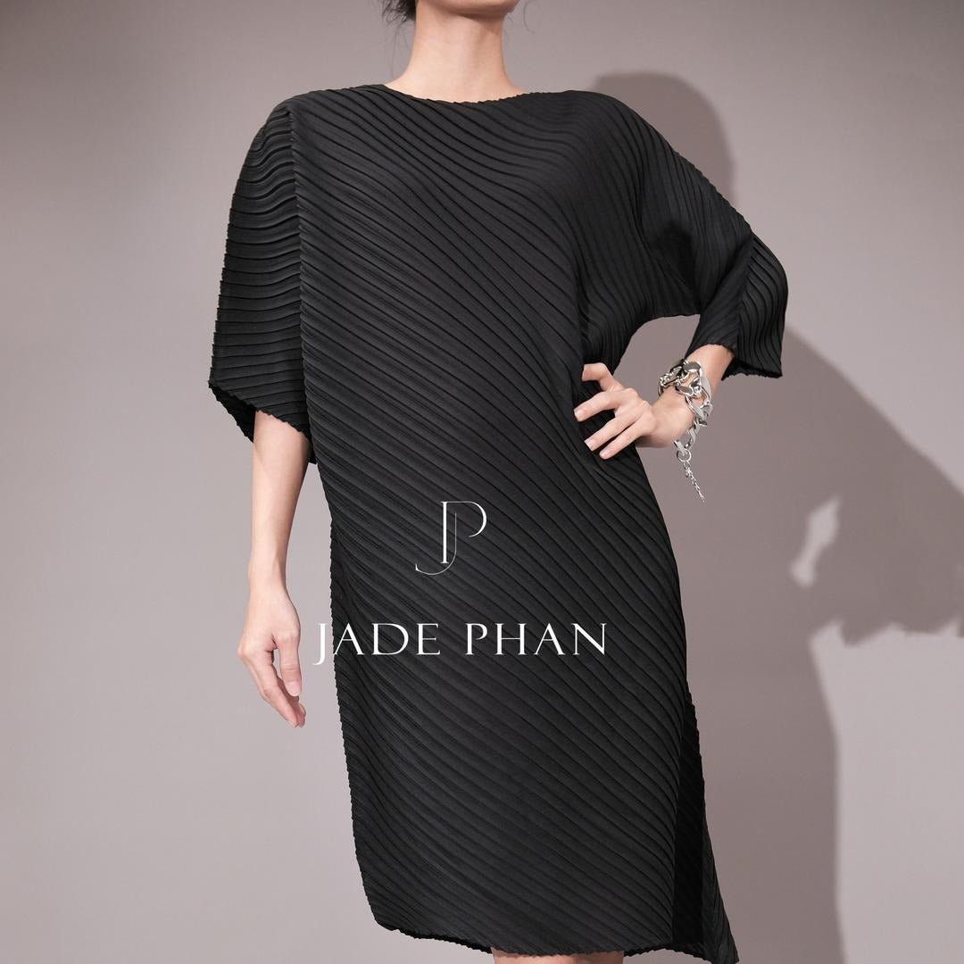 ESTHER ĐẦM Xếp Ly - Đen