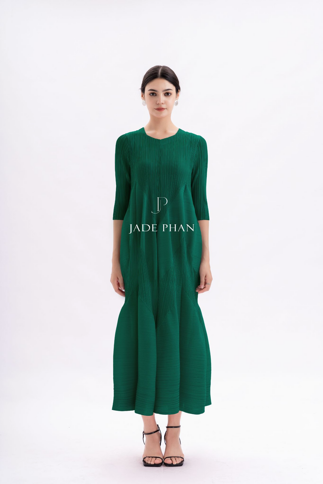 DORIS Pleated Midi Dress - Váy Doris