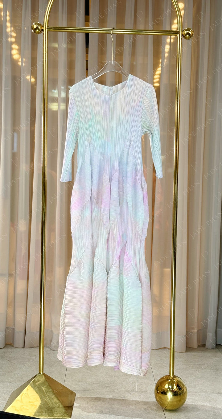 DORIS Pleated Midi Dress - Váy Doris