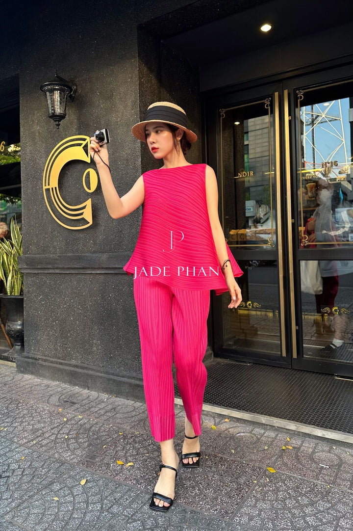 Set Léa Top & Daisy Pants/ Léa Hồng sen & Daisy Hồng sen