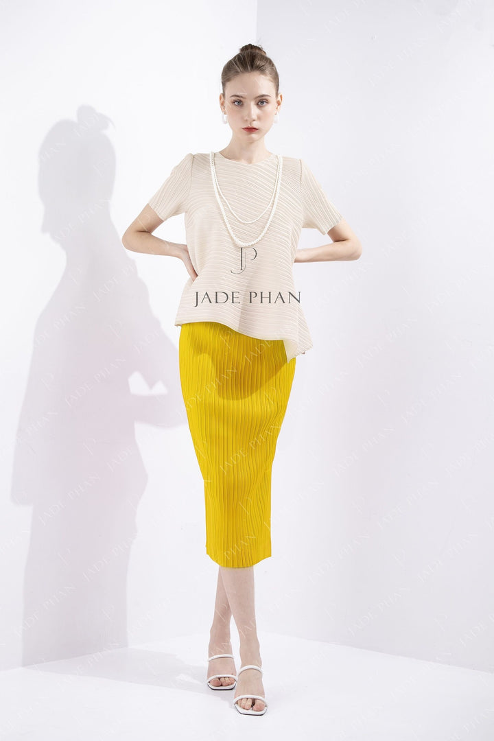 Set Jennie Top & Audora Skirt/ Jennie Trắng & Audora Vàng