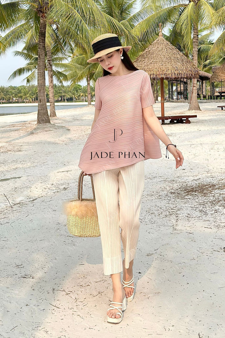 Set Jennie Top & Daisy Pants/ Jennie Hồng & Daisy Trắng