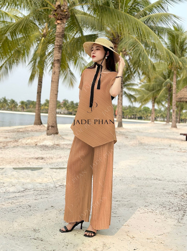 Set Jennie Top & Gerda Bottom/ Jennie Nâu sữa & Gerda Nâu sữa