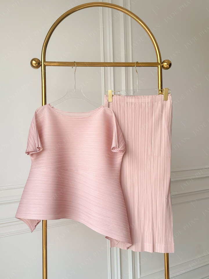 Set Katle Top & Audora Skirt/ Katle Hồng & Audora Hồng