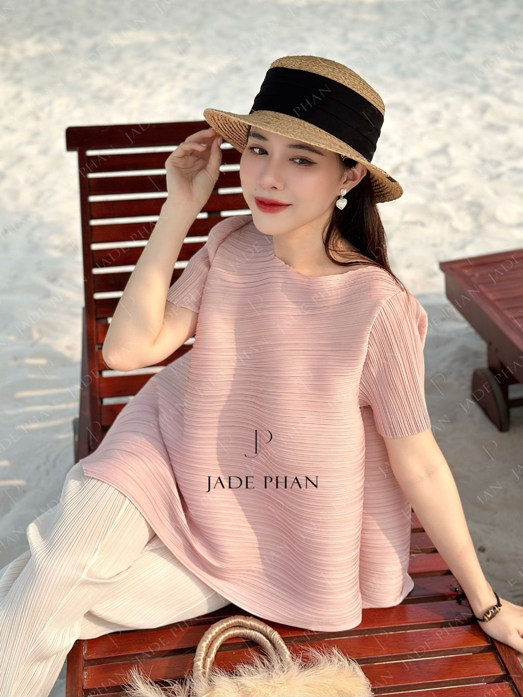 Set Jennie Top & Gerda Bottom/ Jennie Hồng & Gerda Hồng