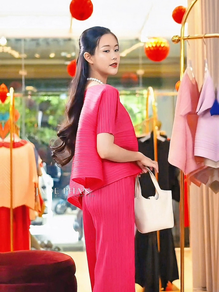 Set Katle Top & Katle Bottom/ Katle Set Hồng sen