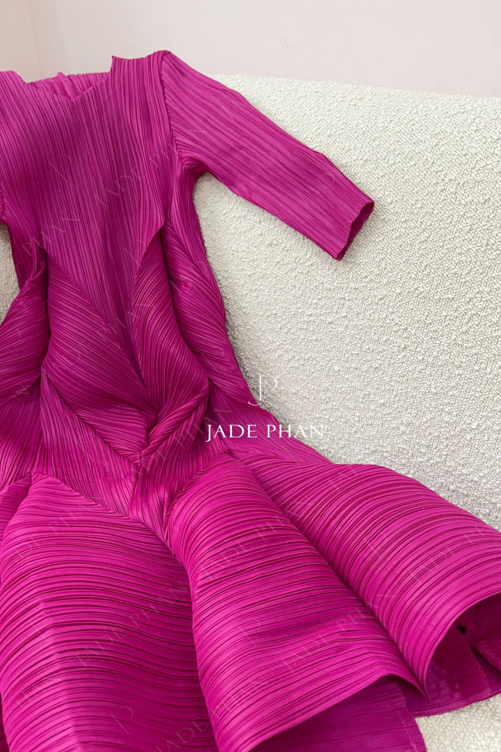 DORIS Pleated Midi Dress - Váy Doris