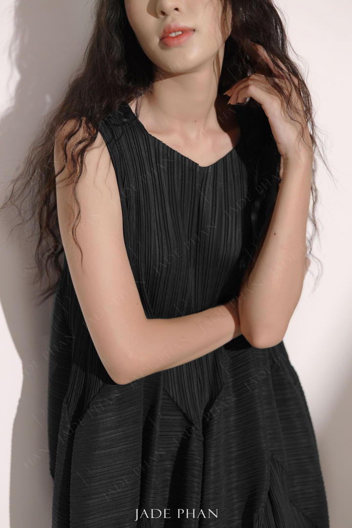 JEUNESSE Pleated Midi Dress - Váy Jeunesse