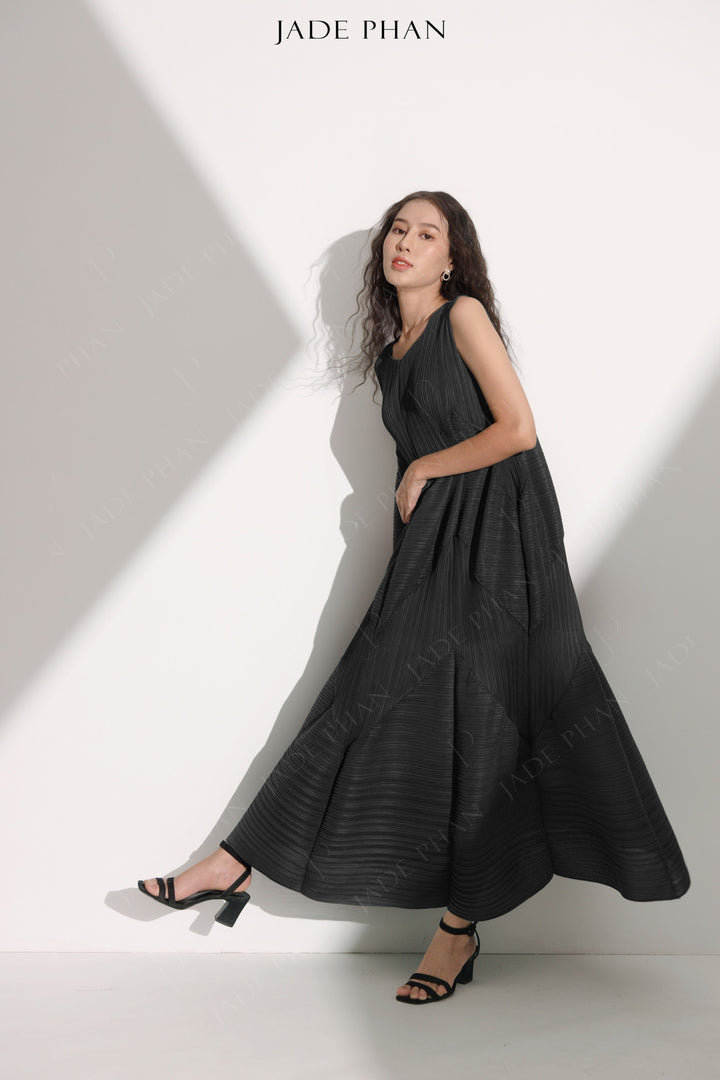 JEUNESSE Pleated Midi Dress - Váy Jeunesse